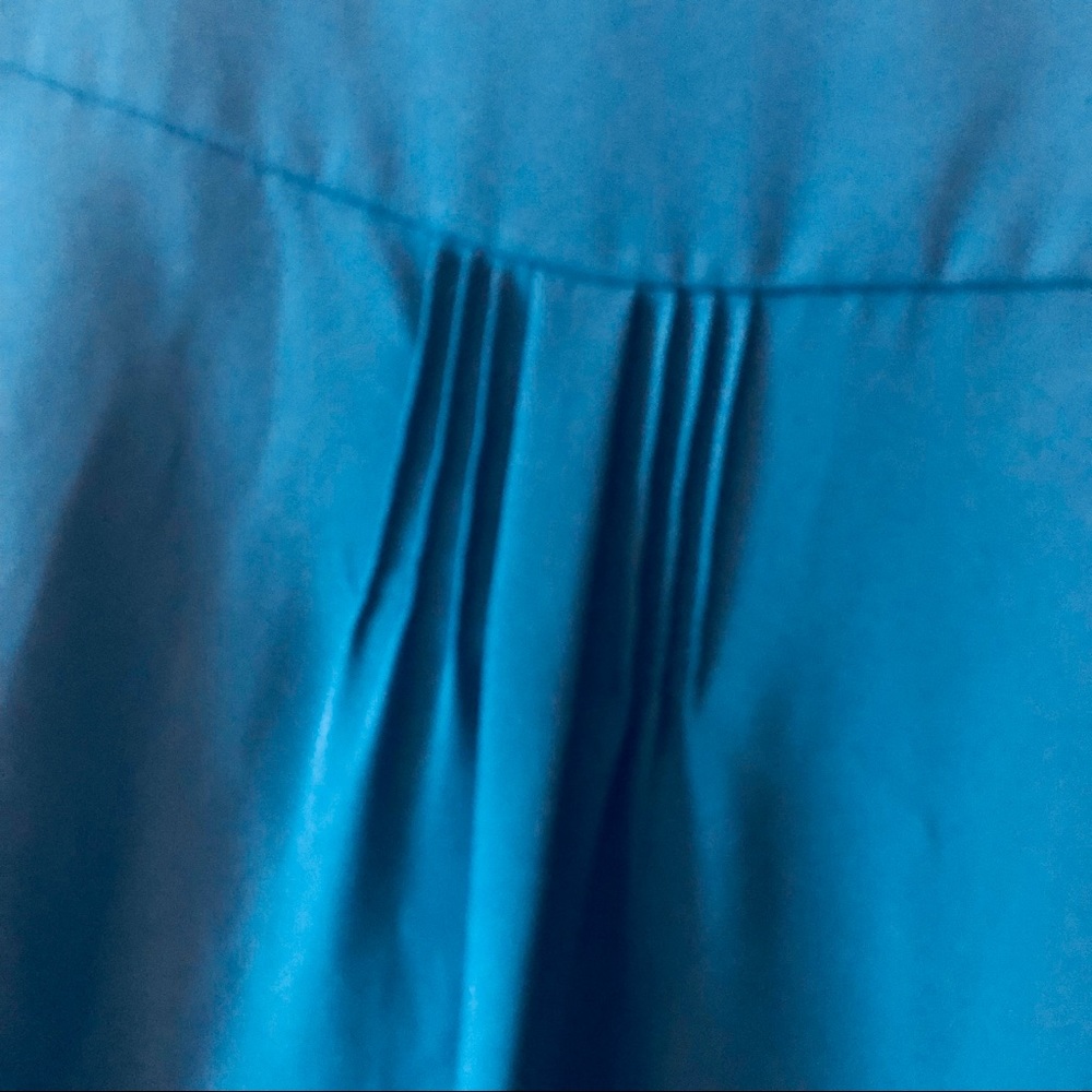 Adrianna Papell Blue Pleated Blouse Size M Women’s - Picture 7 of 8